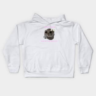 Sad hamster  I will drive today, trust me i am good at it Kids Hoodie